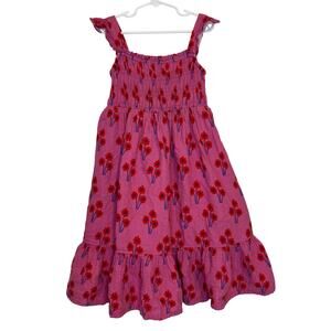 Hanna Andersson 130 Girls 8 Posies Smocked Twirl Dress